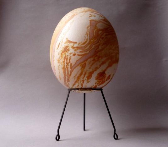 Trépied acier patiné pour céramique Jean Grison